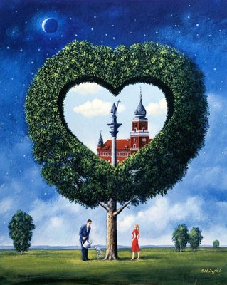 Rafal Olbinski, Warsaw, The Royal Castle, 2020, Giclee Print-XHG-1214523