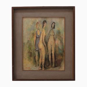 Raffaele Cella, Vanity, 1964, Oil on Canvas, Framed-IJR-1240121