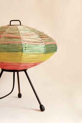 Raffia Table Lamp, Italy, 1950s-HUY-1032894