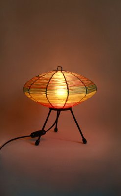 Raffia Table Lamp, Italy, 1950s-HUY-1032894