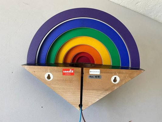 Rainbow Wood Night Lamp by Kiener Zürich, Switzerland, 1980s-RDS-1310737