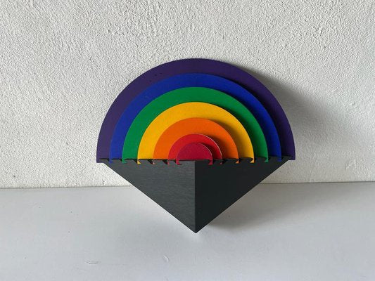 Rainbow Wood Night Lamp by Kiener Zürich, Switzerland, 1980s-RDS-1310737