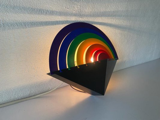 Rainbow Wood Night Lamp by Kiener Zürich, Switzerland, 1980s-RDS-1310737