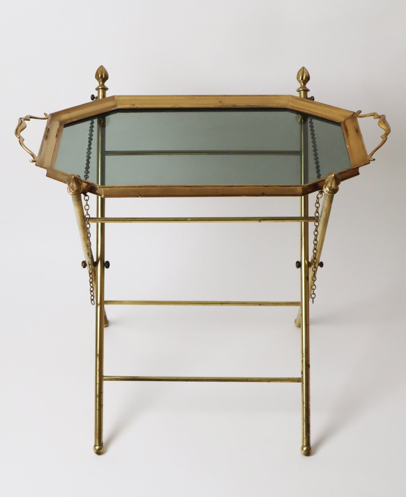 Rainy Brass Tablet Table attributed to Maison Bagues from Maison Baguès, 1970s