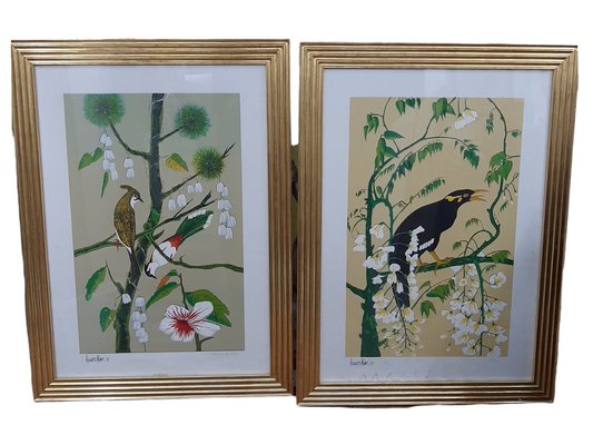 Ramírez Alairo, Birds, Spain, 1980s, Watercolor on Paper, Set of 2-TCS-1283216