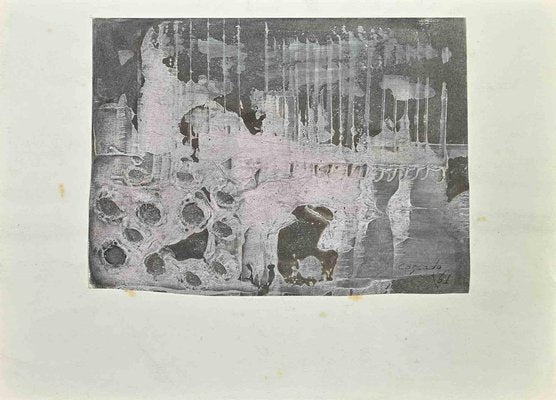 Ramón Sánchez Cascado, Abstract Composition, Original Mixed Media on Paper, 1961-ZCI-1403415