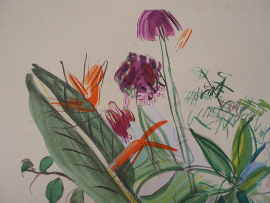 Raoul Dufy, Little Wild Flowers, 1953, Original Lithograph-KHH-2023112