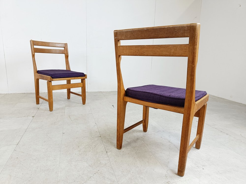 Raphael Chairs attributed to Guillerme and Chambron for Votre Maison, 1960s, Set of 6