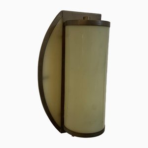 Rationalist Brass and Glass Ship Sconce, 1920s-IJR-1805317