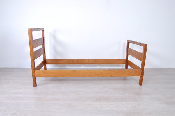 Rationalist Single Bed in Wood, 1930s-XSG-688396