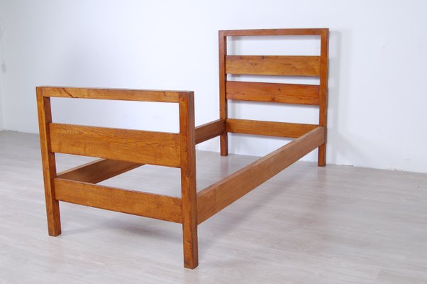 Rationalist Single Bed in Wood, 1930s-XSG-688396