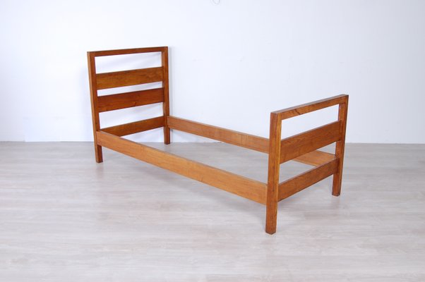 Rationalist Single Bed in Wood, 1930s-XSG-688396