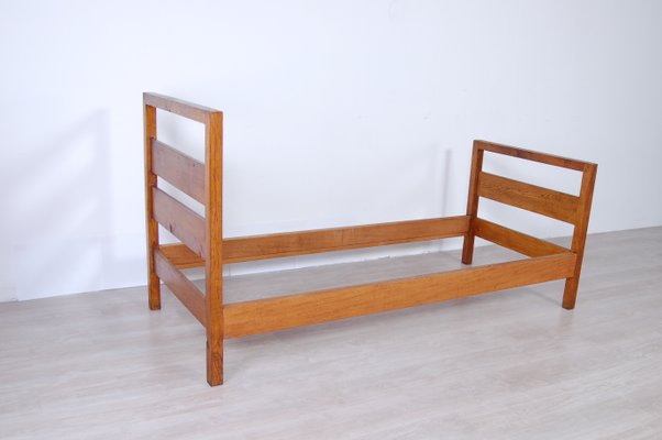 Rationalist Single Bed in Wood, 1930s-XSG-688396