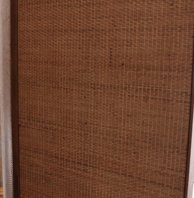 Rattan 3 Panel Folding Screen with Mirrors-DSC-1756876