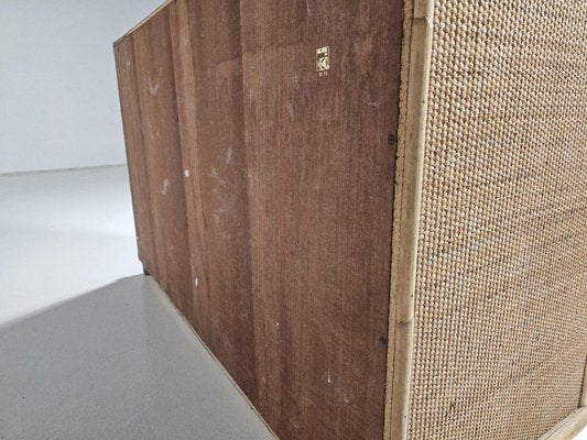 Rattan and Brass Cabinet by Dal Vera, 1970s-UJI-2026332