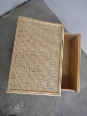 Rattan and Compressed Wood Chest of Drawers, 1970s-WWQ-1072406