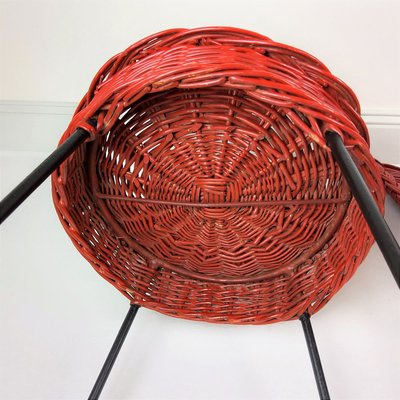 Rattan and Metal Chairs, 1950, Set of 3-YBU-967378