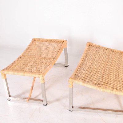 Rattan and Metal Chairs, Set of 2-DSC-2020420