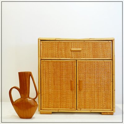 Rattan and Wicker Chest of Drawers, 1960s-NYF-2018975