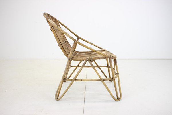 Rattan Armchair by Alan Fuchs attributed to Uluv, Czechoslovakia, 1960s-TZ-1441675