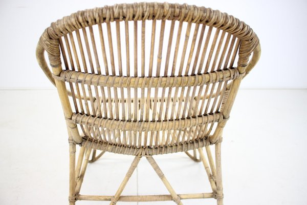 Rattan Armchair by Alan Fuchs attributed to Uluv, Czechoslovakia, 1960s-TZ-1441675