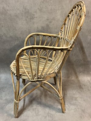 Rattan Armchairs, 1950s, Set of 2-SDV-556736