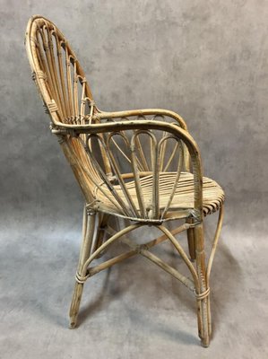 Rattan Armchairs, 1950s, Set of 2-SDV-556736