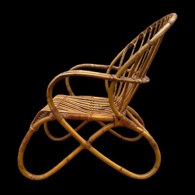 Rattan Armchairs, 1950s, Set of 2-SDV-1261362