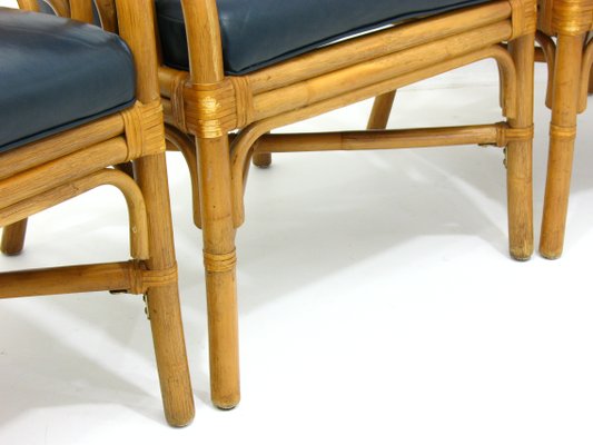 Rattan Armchairs, 1980s, Set of 4-WVA-583021