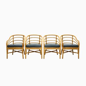 Rattan Armchairs, 1980s, Set of 4-WVA-583021