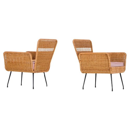 Rattan Armchairs, Brazil, 1960s, Set of 2