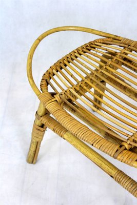 Rattan Armchairs, Table and Stool, 1960s, Set of 4-WVS-1320667