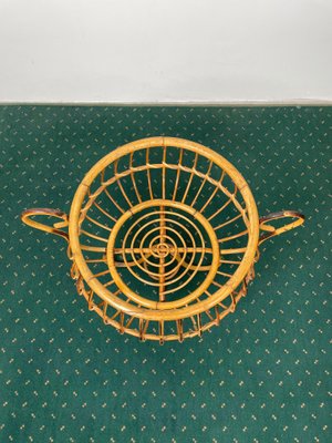 Rattan & Bamboo Basket, Italy, 1960s-LYQ-1171387