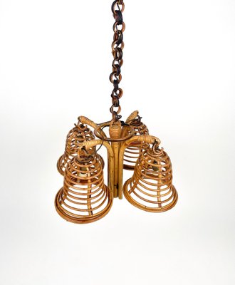 Rattan & Bamboo Pendant in the style of Louis Sognot, Italy, 1960s-LYQ-1364875