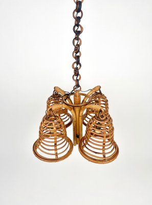 Rattan & Bamboo Pendant in the style of Louis Sognot, Italy, 1960s-LYQ-1364875