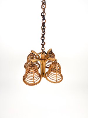 Rattan & Bamboo Pendant in the style of Louis Sognot, Italy, 1960s-LYQ-1364875