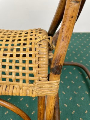 Rattan Bamboo & Wicker Rocking Horse Toy, Italy, 1960-LYQ-1171464