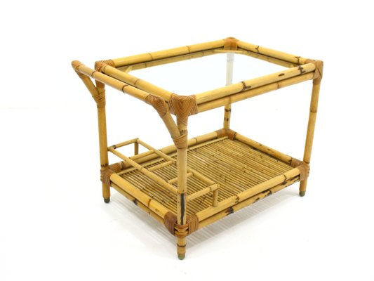 Rattan Bar Table, 1970s-WVA-580096