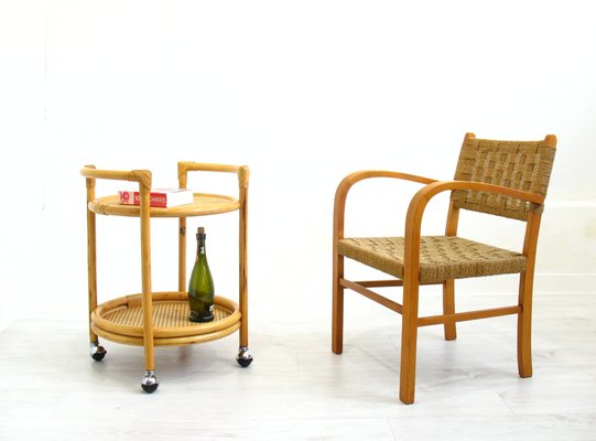 Rattan Bar Trolley, 1970s-WVA-687929