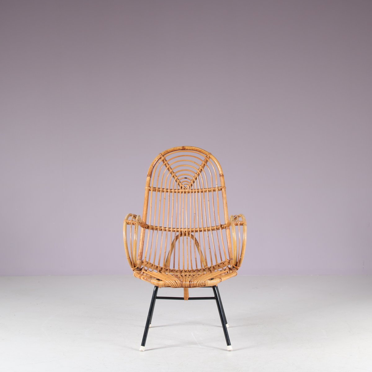 Rattan Chair by Gebroeders Jonkers for Noordwolde, Netherlands, 1950s