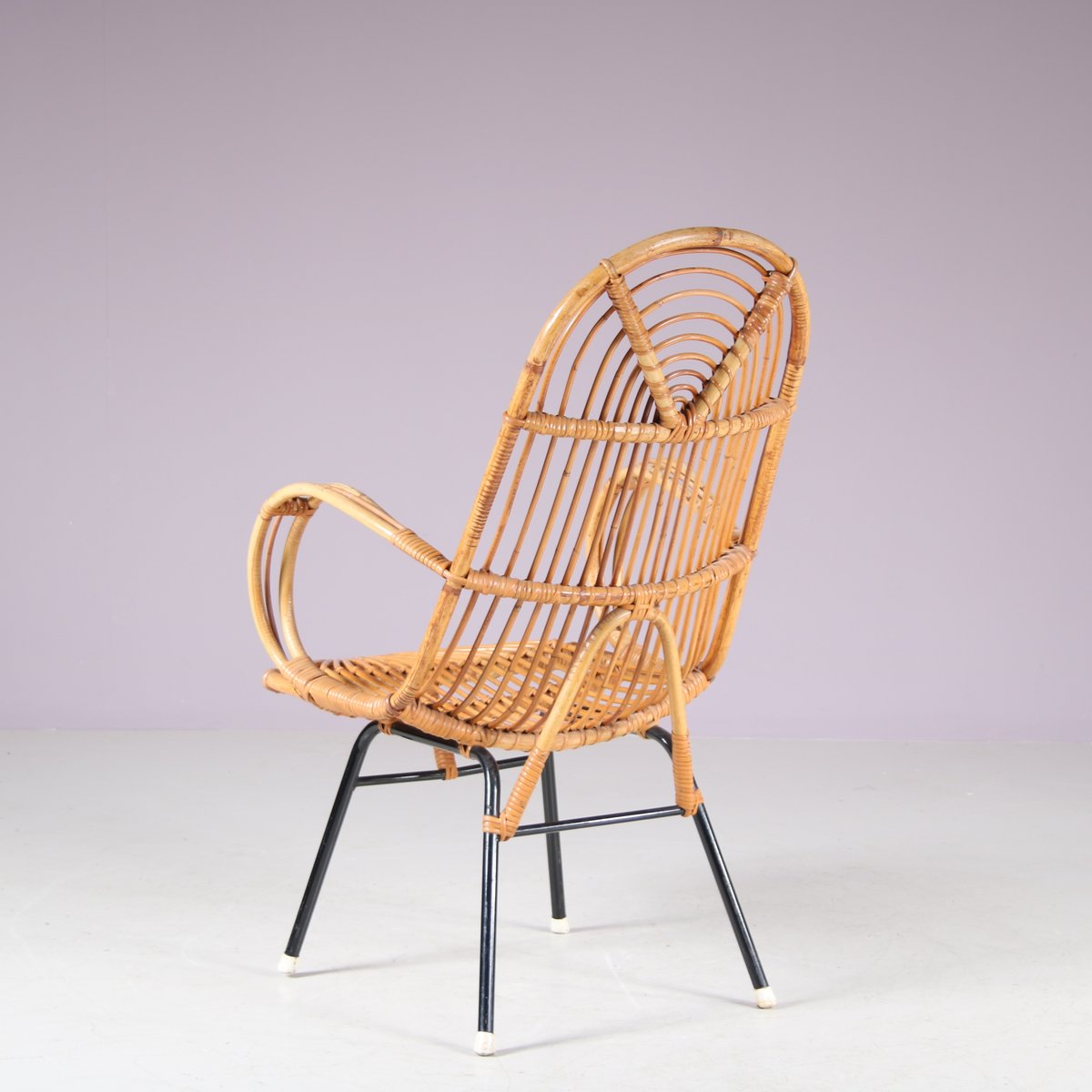 Rattan Chair by Gebroeders Jonkers for Noordwolde, Netherlands, 1950s