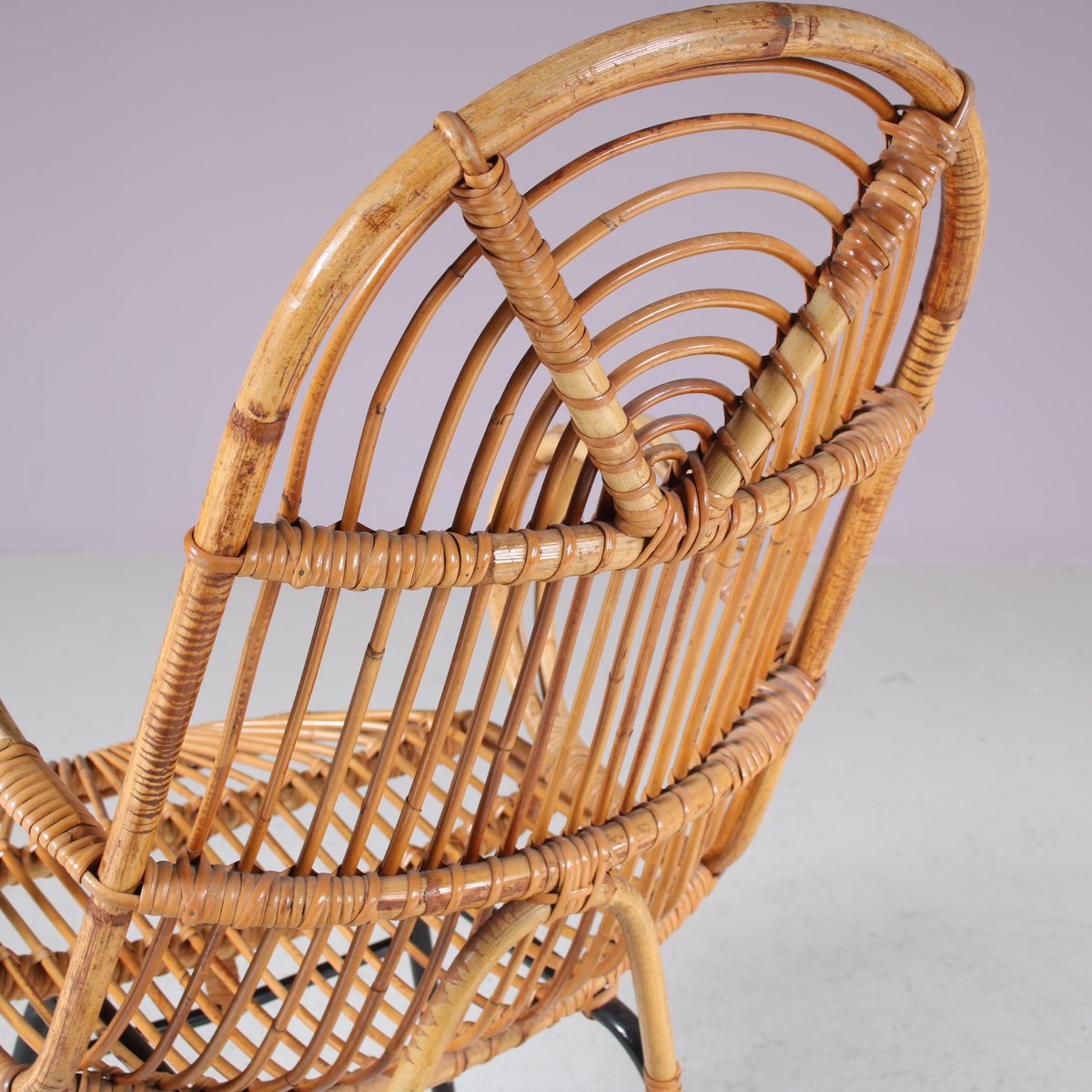 Rattan Chair by Gebroeders Jonkers for Noordwolde, Netherlands, 1950s