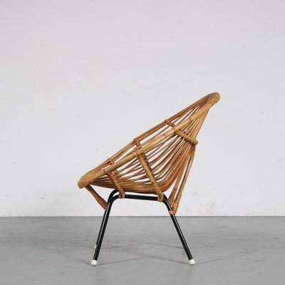 Rattan Chair by Rohé Noordwolde, the Netherlands, 1950s-DV-1369731