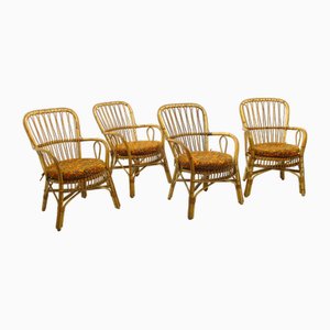 Rattan Chairs, 1970s, Set of 4-WVA-1749102