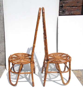 Rattan Chairs in the Style of Dirk van Sliedregt, 1950s, Set of 2-EI-891309