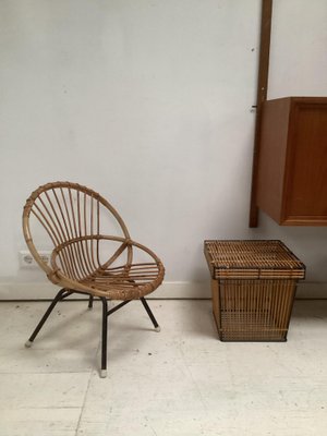 Rattan Children's Chair from Rohé Noordwolde, 1950s-SU-1152593