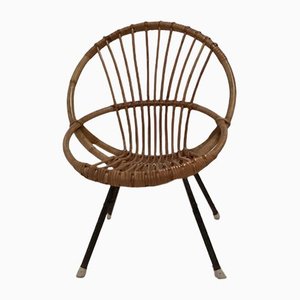 Rattan Children's Chair from Rohé Noordwolde, 1950s-SU-1152593