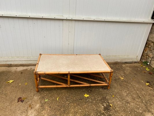 Rattan Coffee Table, 1970s-ZYJ-1076226