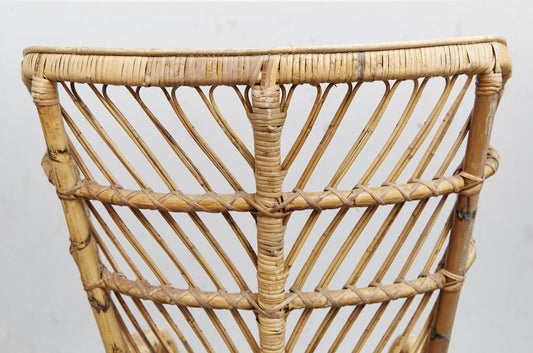 Rattan Conte Biancamano Chair by Gio Ponti, 1950s