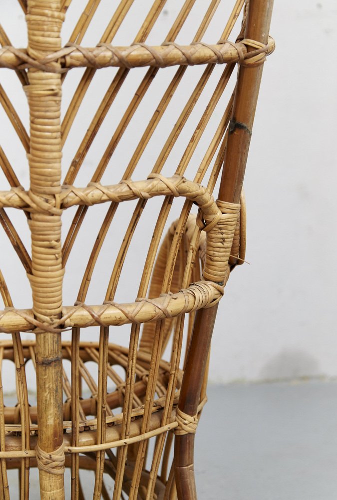 Rattan Conte Biancamano Chair by Gio Ponti, 1950s